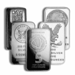 5 oz Silver Bar – .999 Fine Silver from Various Mints